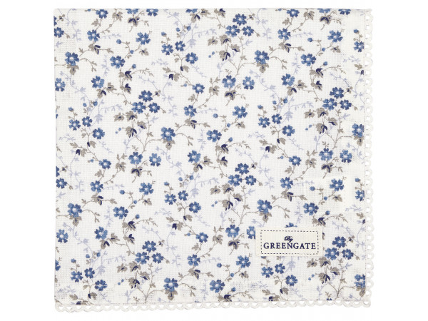 GreenGate Stoffserviette mit Spitze Monica dusty blue