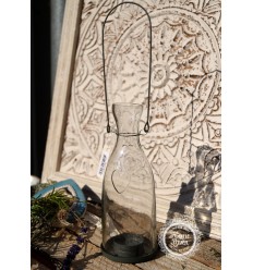 Chic Antique Windlicht/Teelichtglas mit Bügel