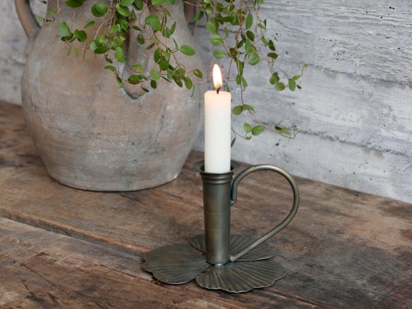 Chic Antique Kammerleuchter, Kerzenhalter 'Blätter'