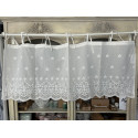 Kurzgardine Broderie ecru 50 x 140 cm Shabby