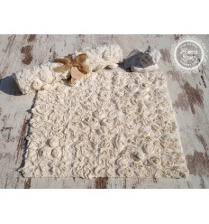 Badteppich mit Rosenmuster 60x60 puderpeach /B-Ware