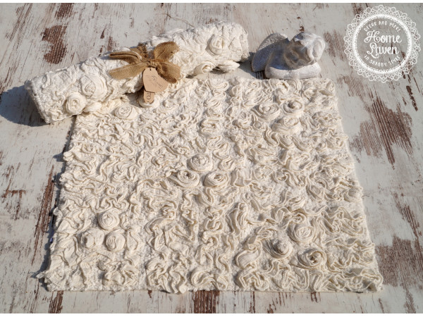 Badteppich mit Rosenmuster 60x60 puderpeach /B-Ware