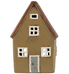 Ib Laursen Teelichthalter Haus 'Nyhavn' mustard