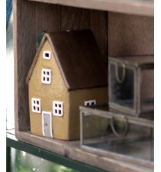 Ib Laursen Teelichthalter Haus 'Nyhavn' mustard