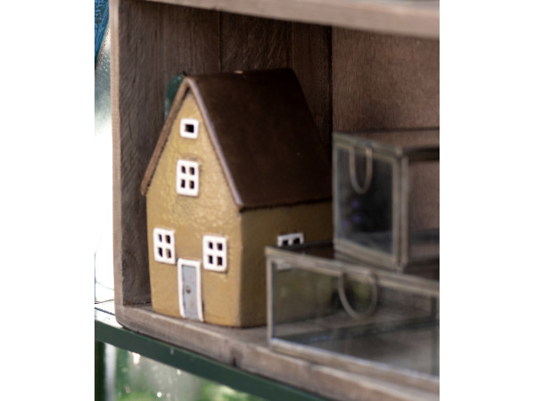 Ib Laursen Teelichthalter Haus 'Nyhavn' mustard