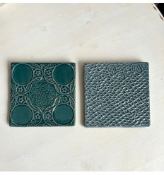 Deko Fliesen 2er Set turkisgrün